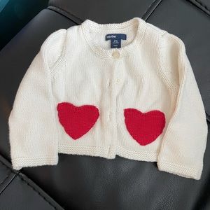 Baby Gap sweater with hearts